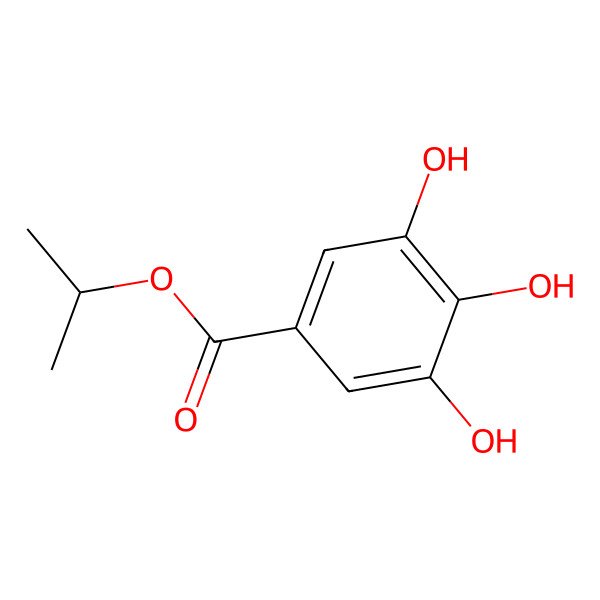 2D Structure of Isopropyl 3,4,5-trihydroxybenzoate