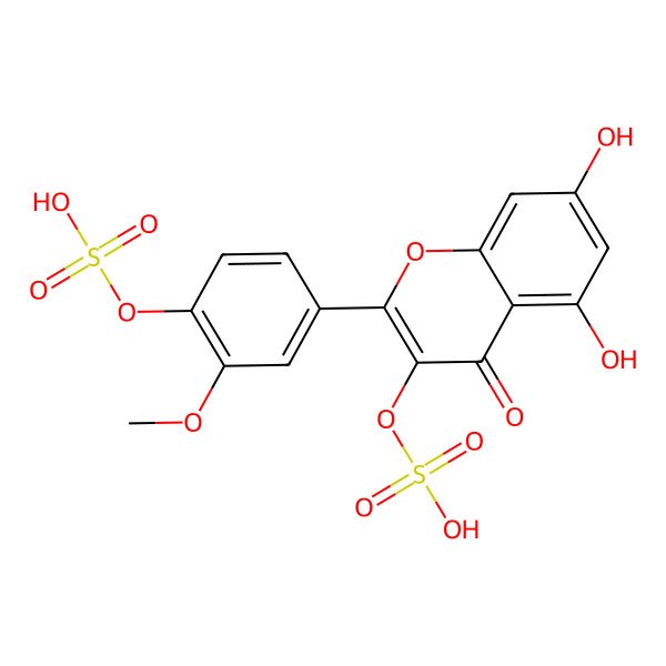 2D Structure of Isorhamnetin 3,4'-di-O-sulfate