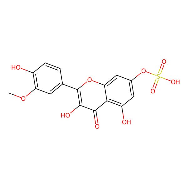 2D Structure of Isorhamnetin 7-O-sulfate