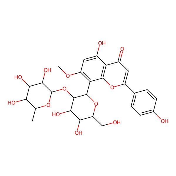 2D Structure of Isoswertisin 2''-rhamnoside 2D Structure of Isoswertisin 2''-rhamnoside