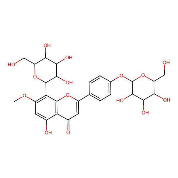 2D Structure of Isoswertisin 4'-glucoside