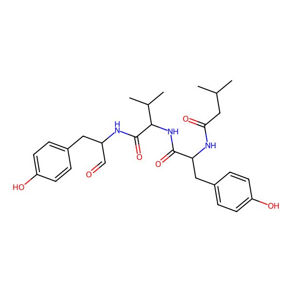 2D Structure of isovaleryl-Tyr-Val-D-Tyr-al