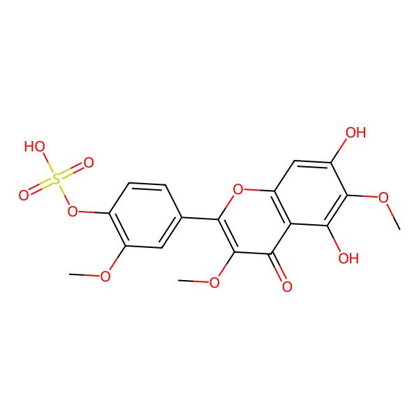 2D Structure of Jaceidin 4'-O-sulfate