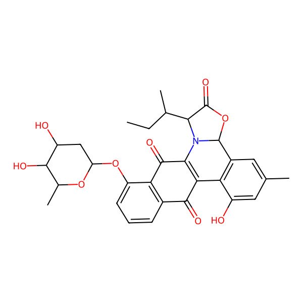 2D Structure of (3aS)-jadomycin B