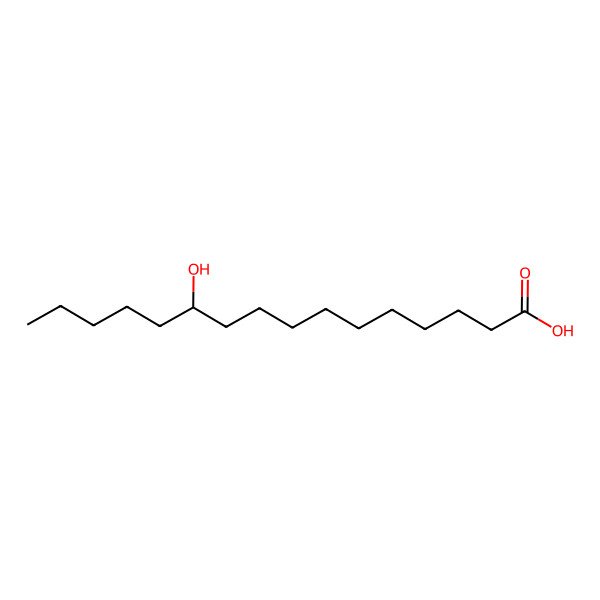 2D Structure of 11-Hydroxyhexadecanoic acid
