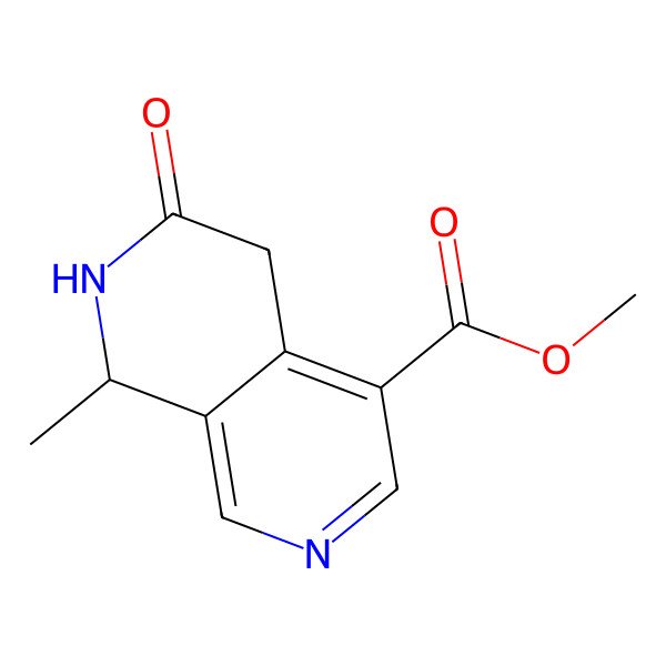 2D Structure of Methyl (8S)-5,6,7,8-tetrahydro-8-methyl-6-oxo-2,7-naphthyridine-4-carboxylate
