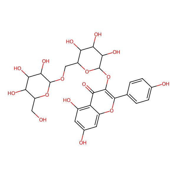 2D Structure of kaempferol-3-O-hexoxyl-hexoside