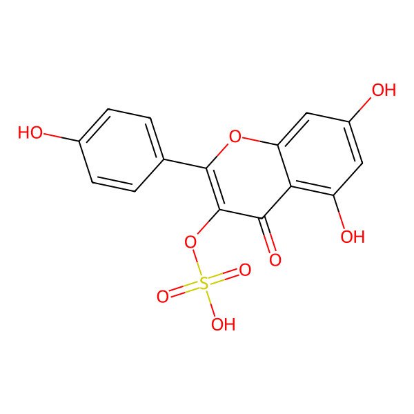 2D Structure of Kaempferol 3-O-sulfate