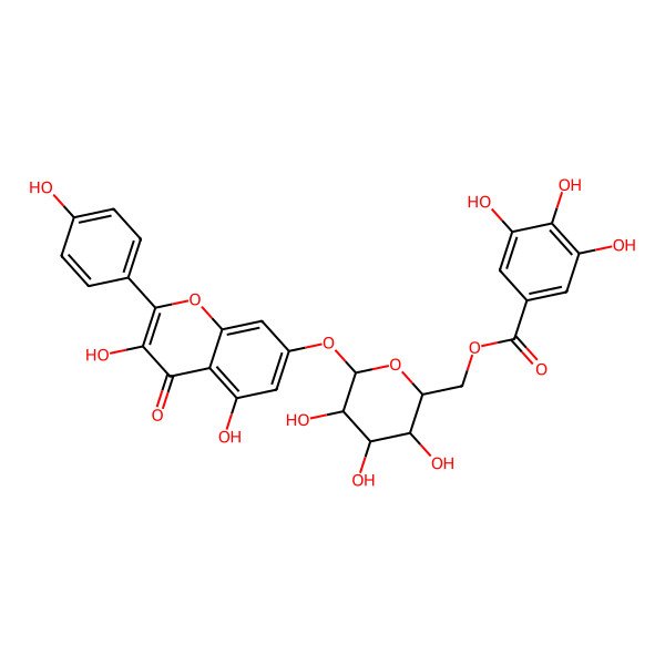 2D Structure of Kaempferol 7-(6''-galloylglucoside)