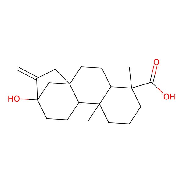 2D Structure of Kaur-16-EN-18-oic acid, 13-hydroxy-