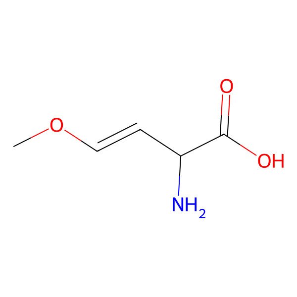 2D Structure of 2-Amino-4-methoxy-3-butenoic acid
