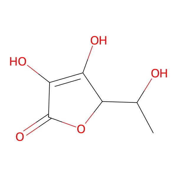 2D Structure of L-Ascorbic acid, 6-deoxy-