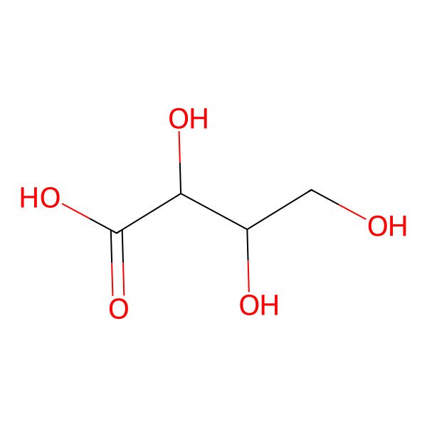 2D Structure of L-erythronic acid