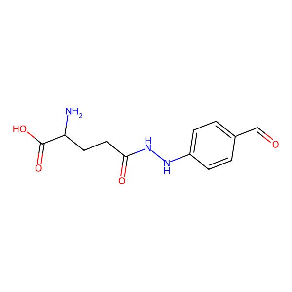 2D Structure of L-Glutamic acid, 5-[2-(4-formylphenyl)hydrazide]