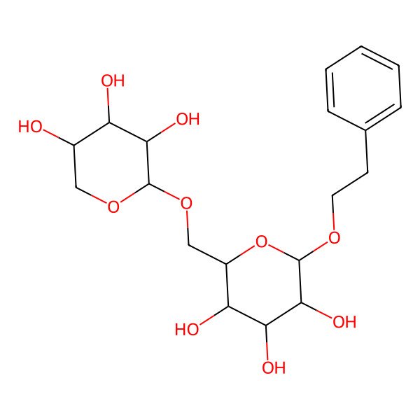 2D Structure of L-Lyx(a1-6)Glc(b)-O-EtPh
