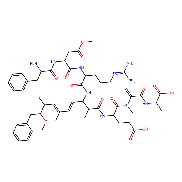 2D Structure of L-Phe-D-MeAsp(beta)-L-Arg-Adda-D-Glu(gamma)-Mdha-D-Ala-OH
