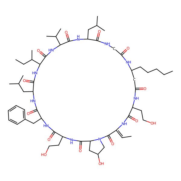 2D Structure of [L-Val8]laxaphycin A