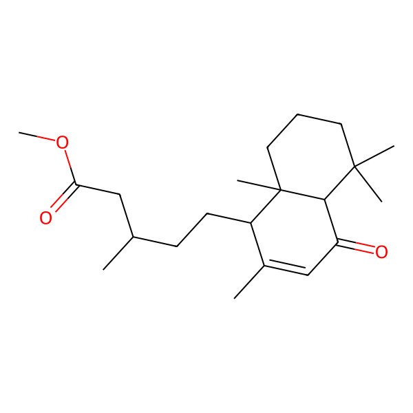 2D Structure of Labd-7-en-15-oic acid, 6-oxo-, methyl ester