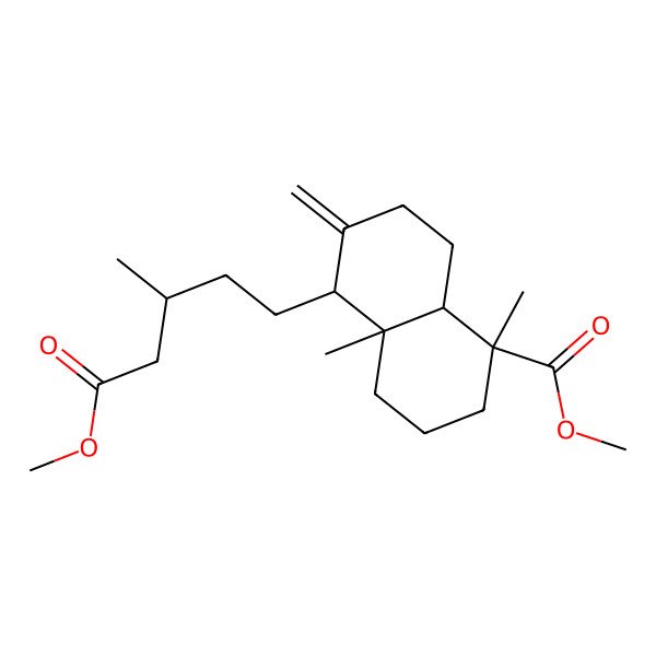 2D Structure of Labd-8(20)-ene-15,18-dioic acid, dimethyl ester, (13R)-