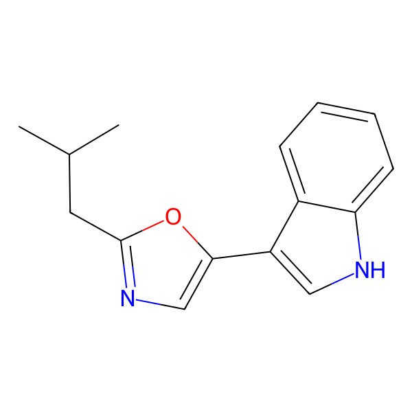 2D Structure of 2-Isobutyl-5-(3-indolyl)oxazole
