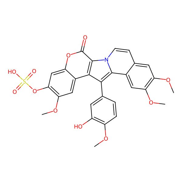 2D Structure of Lamellarin alpha 20-hydrogen sulfate