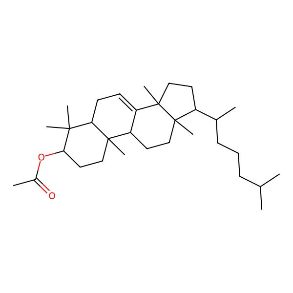 2D Structure of Lanost-7-en-3beta-ol, acetate