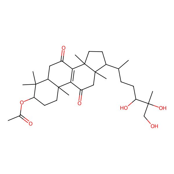2D Structure of Lanosta-8-en-7,11-dioxo-3beta-acetyloxy-24,25,26-trihydroxy
