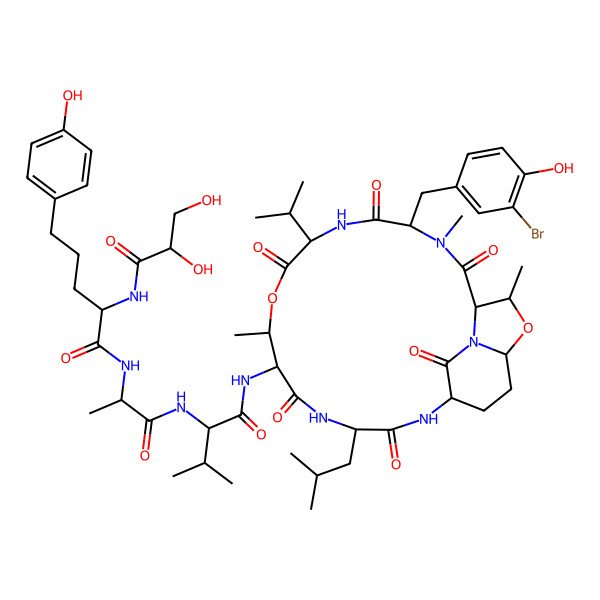 2D Structure of Largamide D oxazolidine