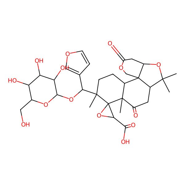 2D Structure of Limonin 17-beta-D-glucopyranoside 2D Structure of Limonin 17-beta-D-glucopyranoside