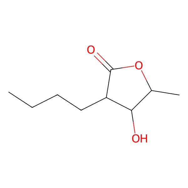 2D Structure of (3R,4R,5S)-3-butyl-4-hydroxy-5-methyloxolan-2-one