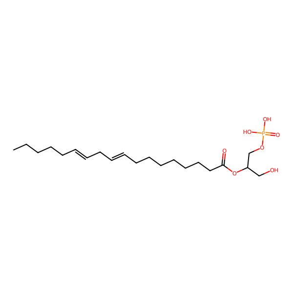 2D Structure of Lpa(0:0/18:2(9Z,12Z))