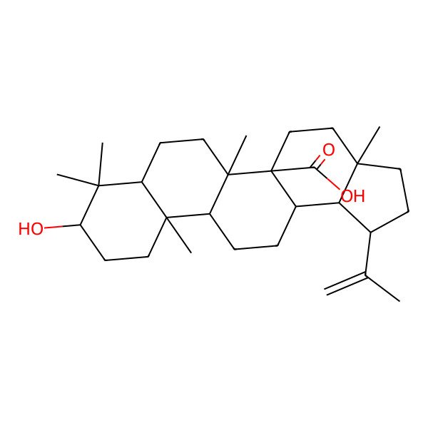 2D Structure of Lup-20(29)-en-27-oic acid, 3-hydroxy-, (3alpha)-