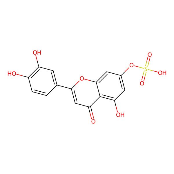 2D Structure of Luteolin 7-sulfate