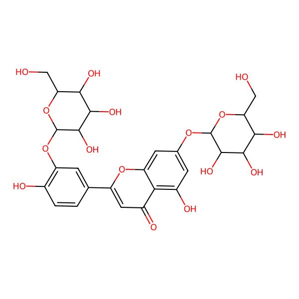2D Structure of Luteolin-7,3'-di-O-gflucoside