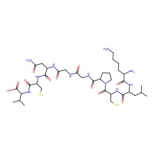 2D Structure of Lys-Leu-Cys-Pro-Gly-Gly-Asn-Cys-Val