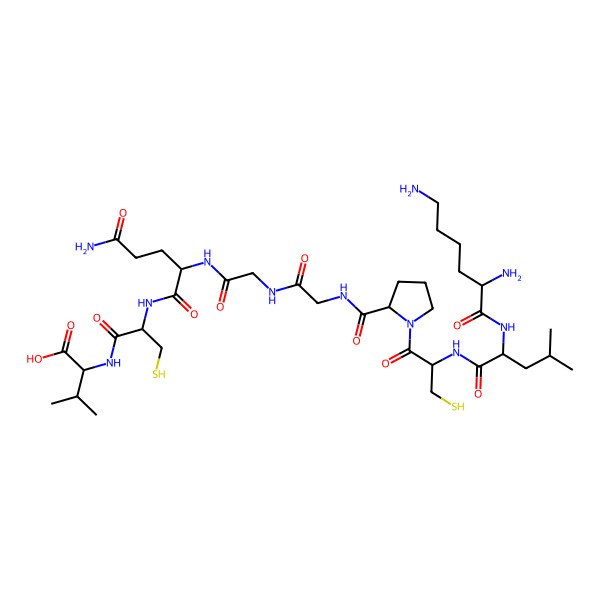 2D Structure of Lys-Leu-Cys-Pro-Gly-Gly-Gln-Cys-Val