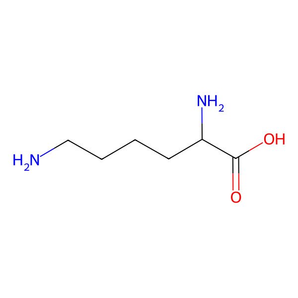 2D Structure of Lysine, DL-