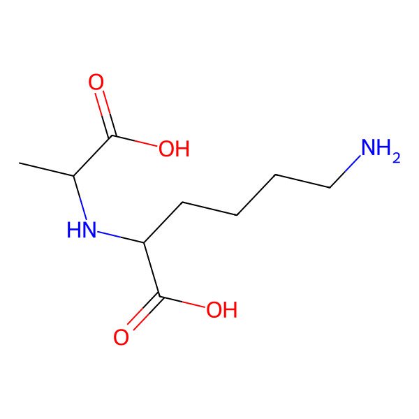 2D Structure of N2-((1R)-1-Carboxyethyl)-L-lysine