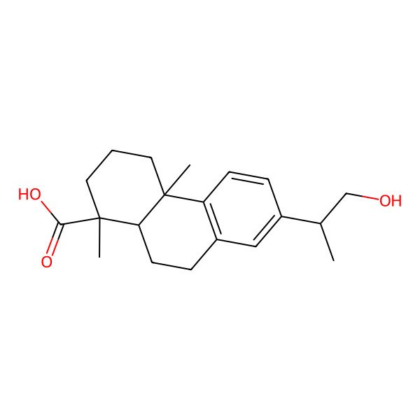 2D Structure of (1S,4aS,10aR)-7-[(2R)-1-hydroxypropan-2-yl]-1,4a-dimethyl-2,3,4,9,10,10a-hexahydrophenanthrene-1-carboxylic acid