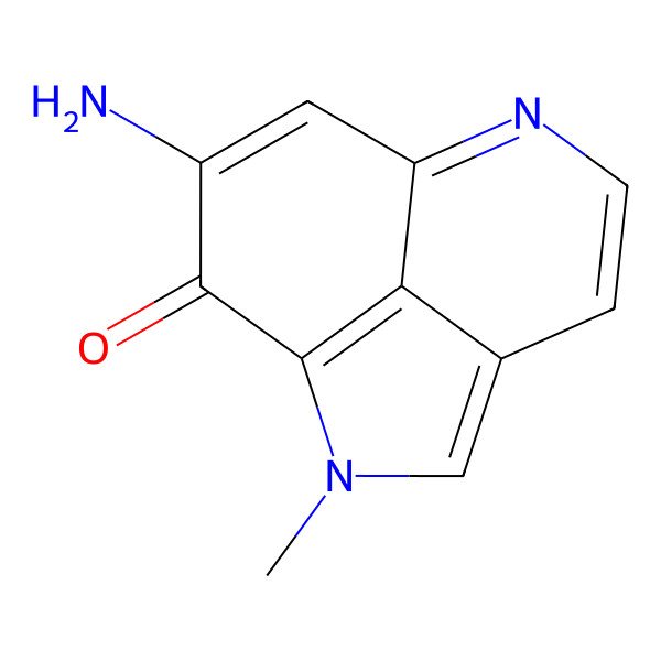 2D Structure of 10-Amino-2-methyl-2,7-diazatricyclo[6.3.1.04,12]dodeca-1(12),3,5,7,9-pentaen-11-one