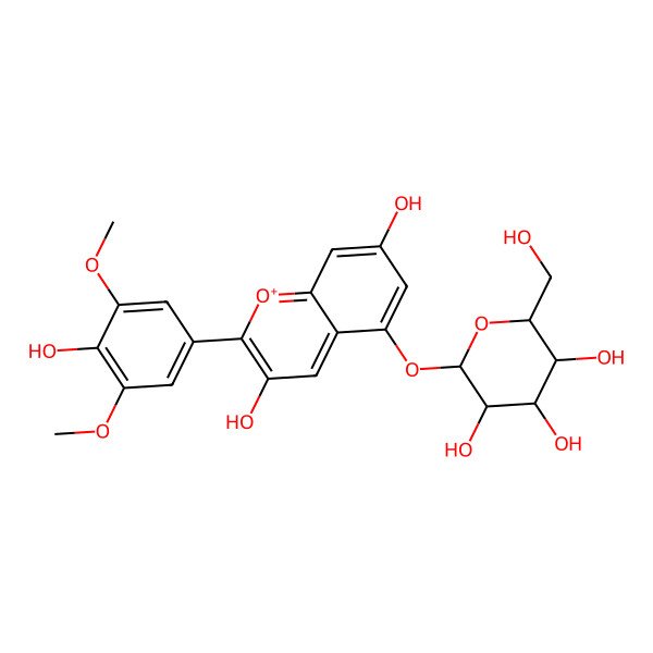 2D Structure of Malvidin 5-glucoside