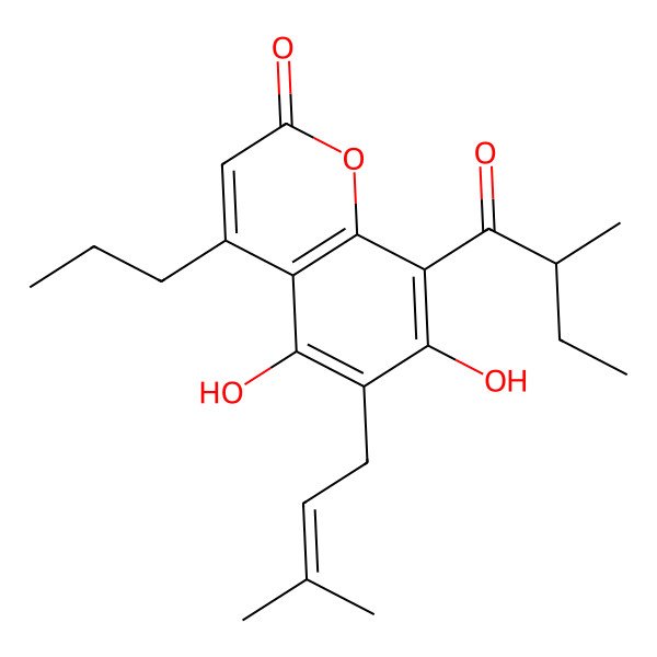 2D Structure of Mammea B/BB, (-)-