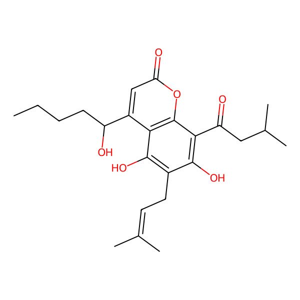2D Structure of Mammea F/BA, (-)-