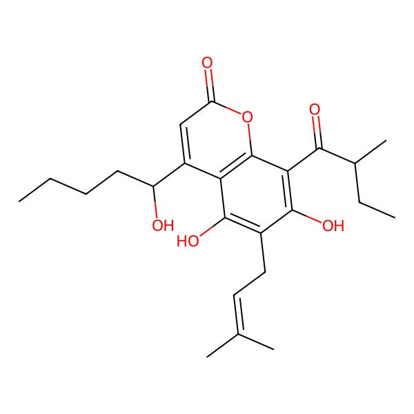 2D Structure of Mammea F/BB, (-)-