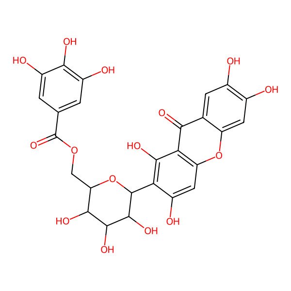 2D Structure of Mangiferin 6'-O-gallate 2D Structure of Mangiferin 6'-O-gallate