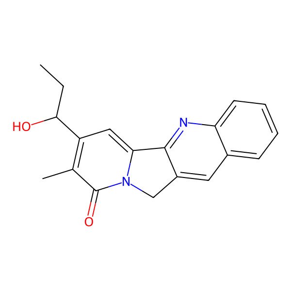 2D Structure of 7-(1-hydroxypropyl)-8-methyl-11H-indolizino[1,2-b]quinolin-9-one