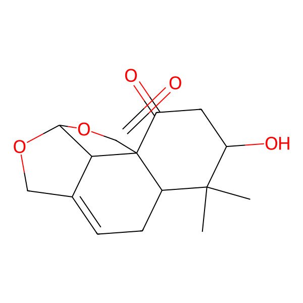 2D Structure of 8H,9H-Benzo[e]furo[2,3,4-cd]isobenzofuran-8,9-dione, 2,4,4a,5,6,7,10a,10b-octahydro-6-hydroxy-5,5-dimethyl-, (4aS,6R,8aR,10aR,10bS)-
