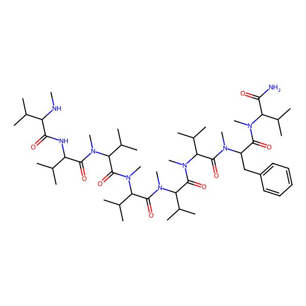 2D Structure of Me-Val-Val-N(Me)Val-N(Me)Val-N(Me)Val-N(Me)Val-N(Me)Phe-N(Me)Val-NH2