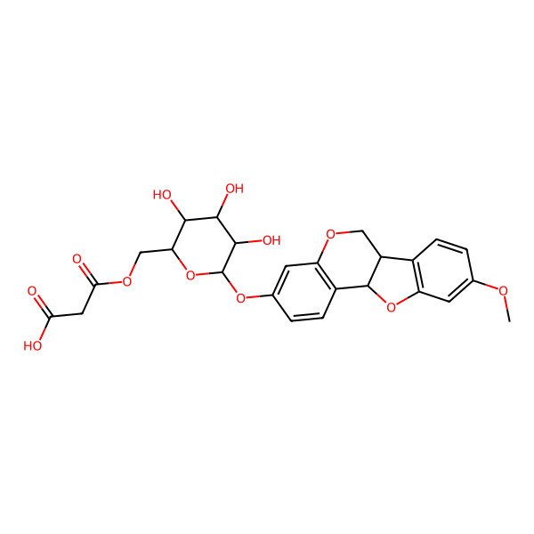 2D Structure of Medicarpin 3-O-(6'-malonylgluclside)