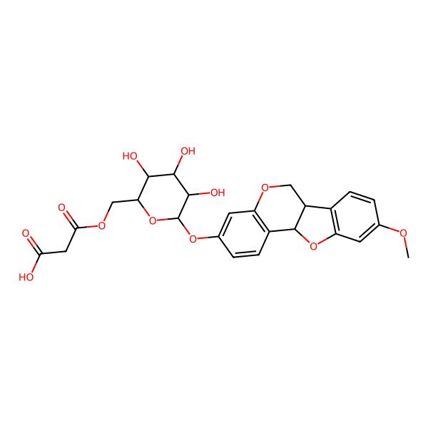 2D Structure of Medicarpin 3-O-glucoside-6'-malonate